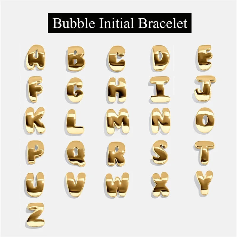 Pulsera Personalizada con Inicial Bubble