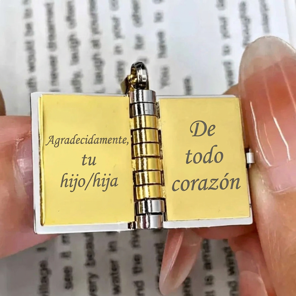 📘 Collar Libro para Mi Mamá