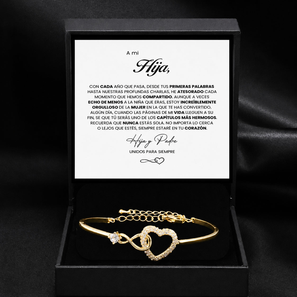 Pulsera Corazón A Mi Hija | Siempre Unidos Padre e Hija