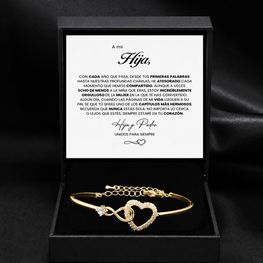 Pulsera Corazón A Mi Hija | Siempre Unidos Padre e Hija
