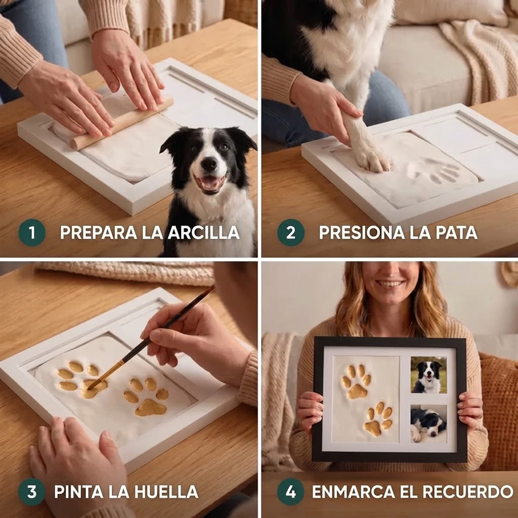 El paquete de huellas de patas de arcilla