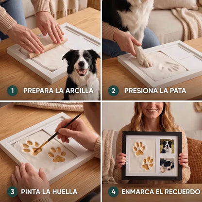 El paquete de huellas de patas de arcilla