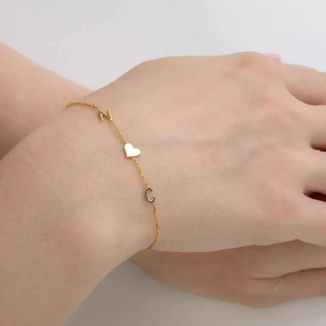 Collar + brazalete personalizada con iniciales laterales
