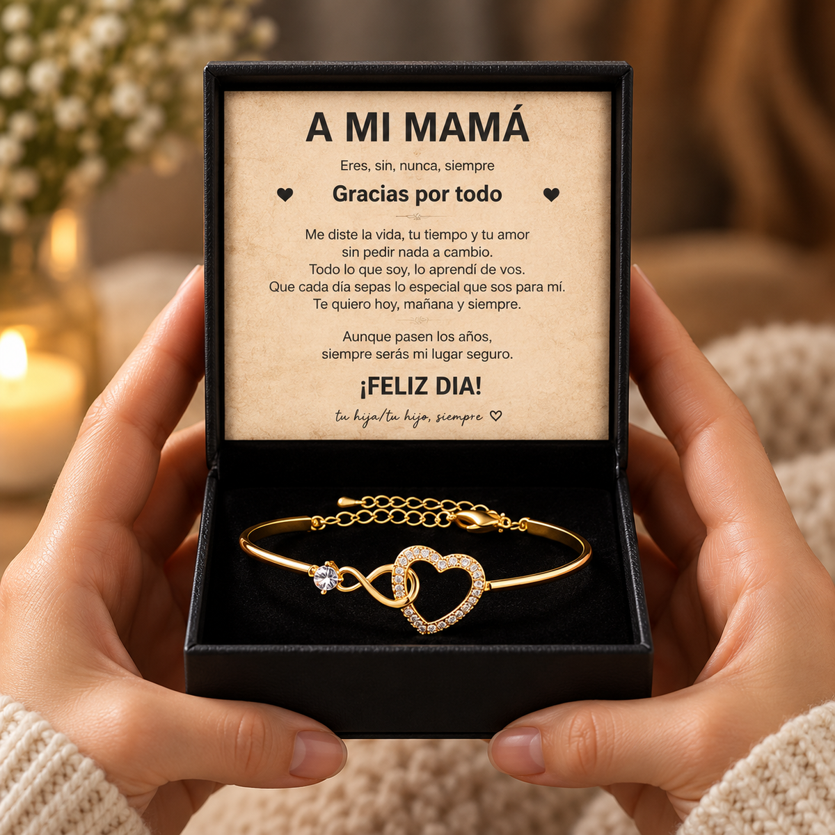Pulsera Corazón "Siempre Unidas" | Regalo Día de la Madre | Namaste™