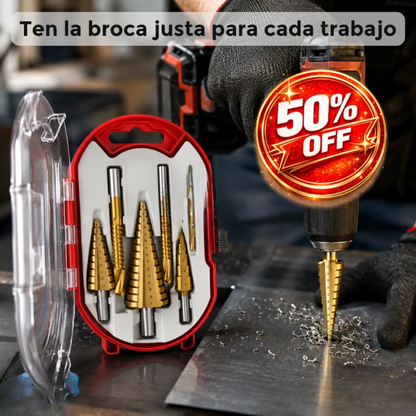 DrillPro™ 🔧 - Set brocas escalonadas 6 piezas ✨