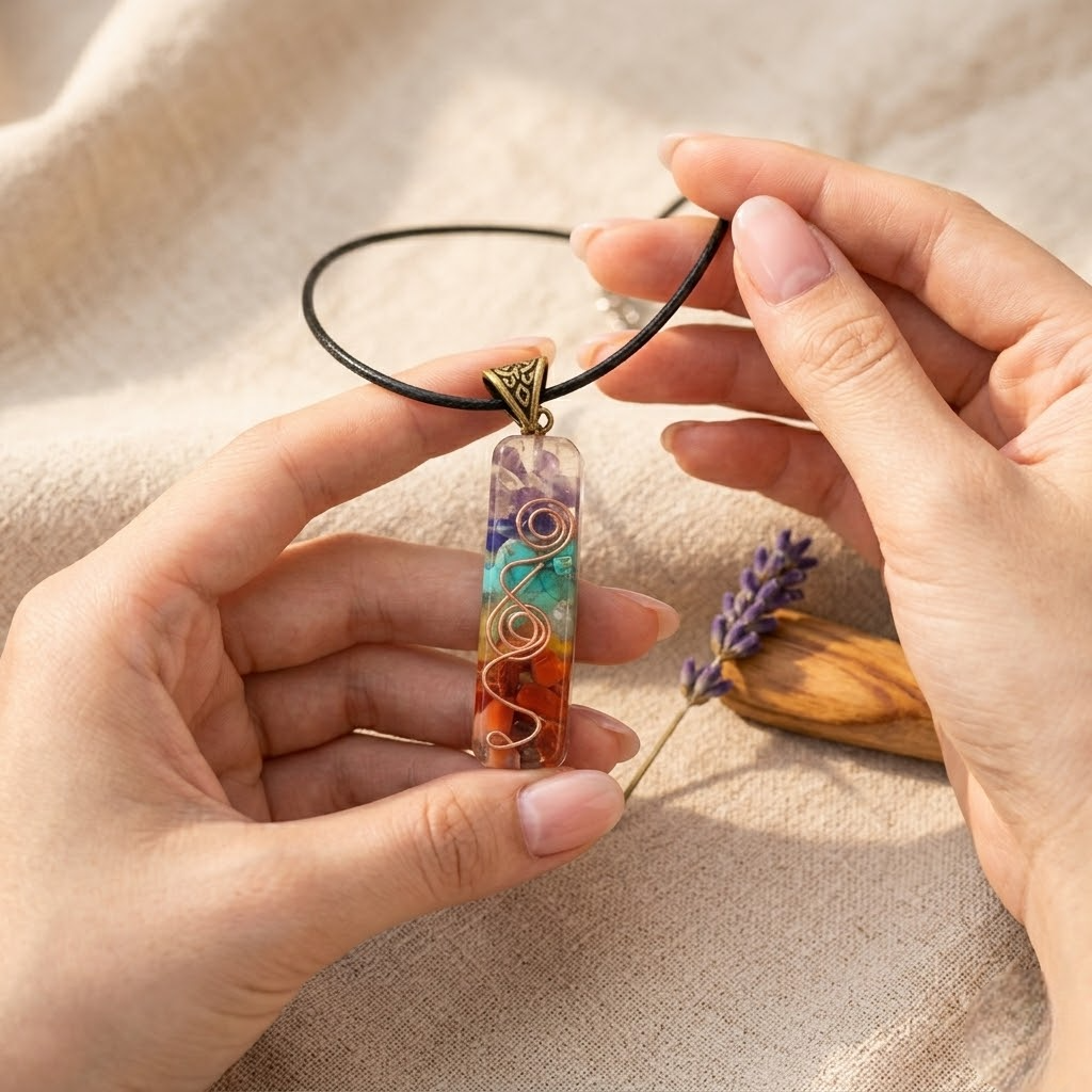 Orgonita Rectangular 7 chakras