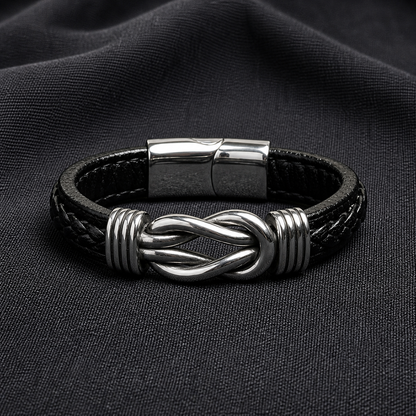 A Mi Hijo | Pulsera de Cuero Siempre Unidos | Regalo Madre e Hijo