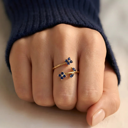 Anillo Flora Zafiro