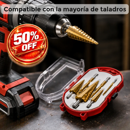 DrillPro™ 🔧 - Set brocas escalonadas 6 piezas ✨
