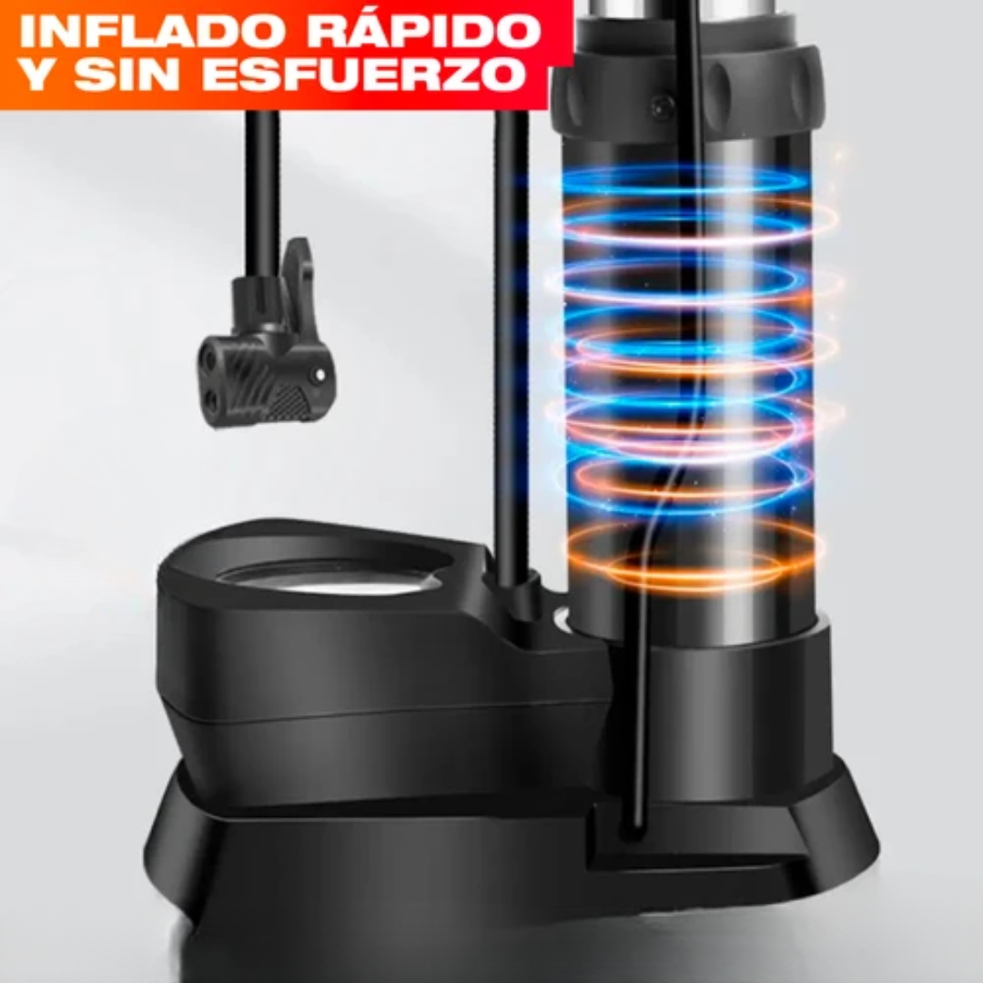 Bomba Infladora de Pie – Nunca te Quedes Varado por una Llanta Baja