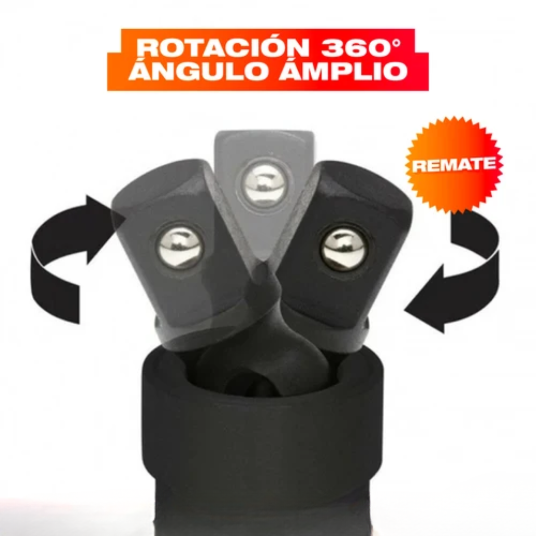 Juntas Universales Giratorias – Llega a los Tornillos Imposibles Sin Perder Torque · Set x3
