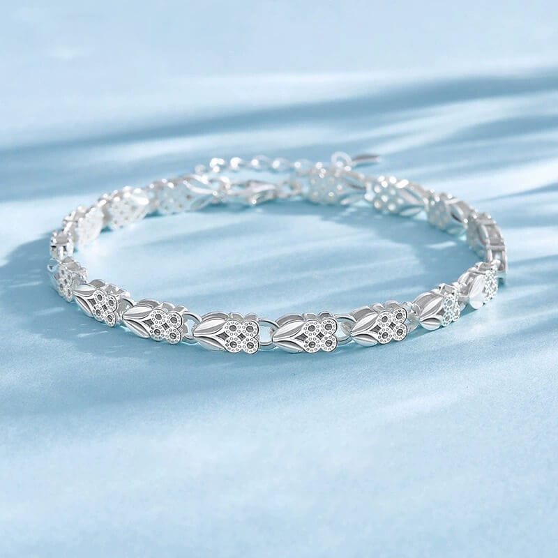 Pulsera de Plata - Trébol de 4 Hojas