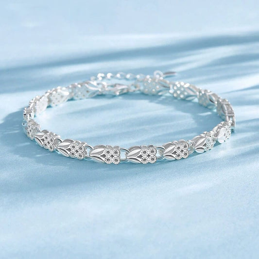 Pulsera de Plata - Trébol de 4 Hojas