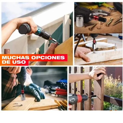 Adaptador de Ángulo Recto para Destornillador – Atornilla en Rincones Imposibles