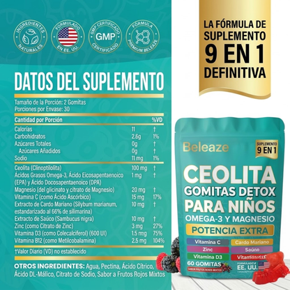 Gomitas desintoxicantes Beleaze – Gelatina de origen vegetal