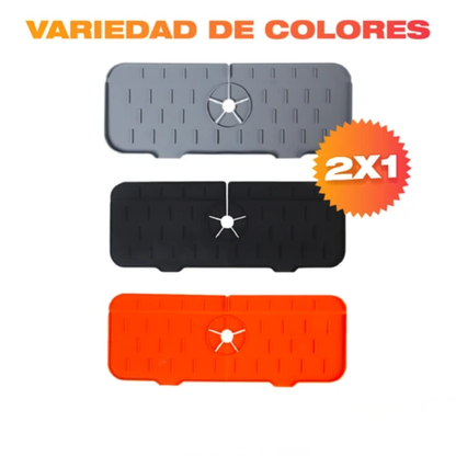 2 Alfombrillas de Silicona Absorbente – Mesón Seco Sin Charcos Alrededor del Grifo · 2x1