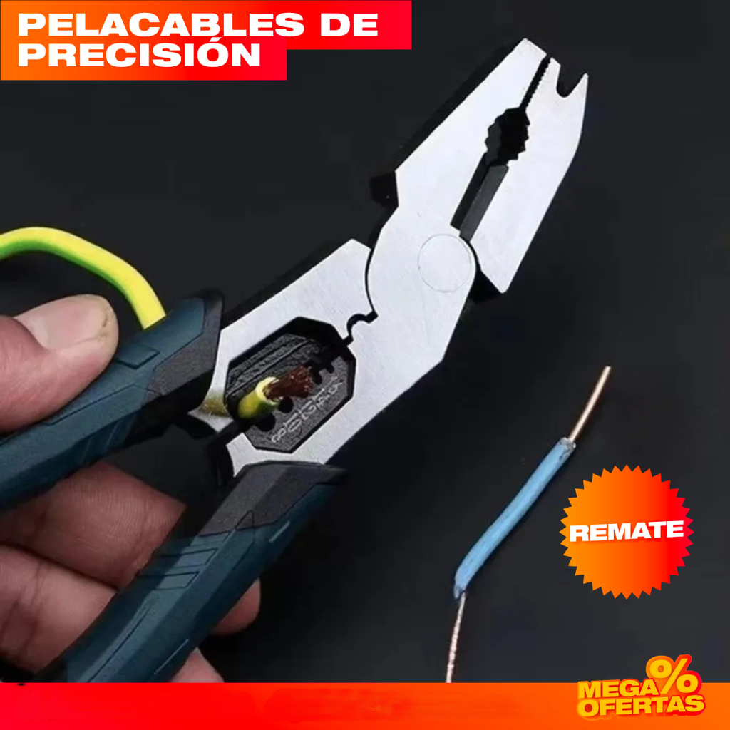 Alicate Multifunción 6 en 1 – Pinza Pela-Cables Profesional