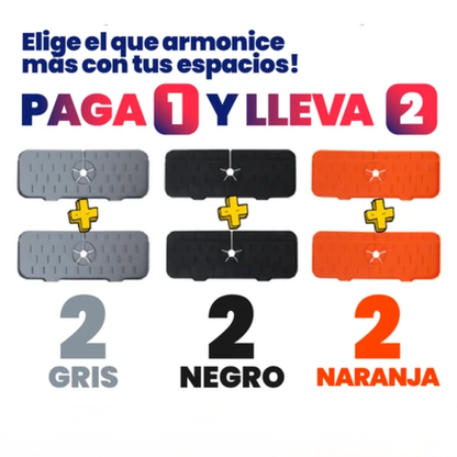 2 Alfombrillas de Silicona Absorbente – Mesón Seco Sin Charcos Alrededor del Grifo · 2x1