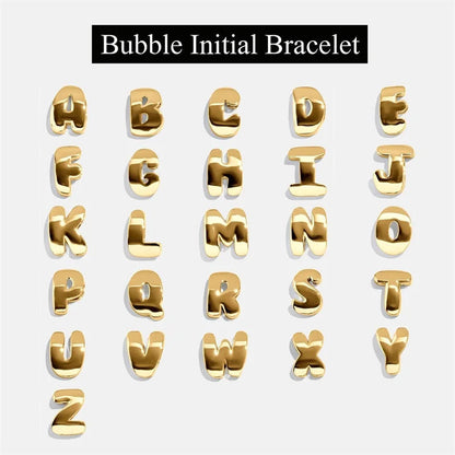 Pulsera Personalizada con Inicial Bubble