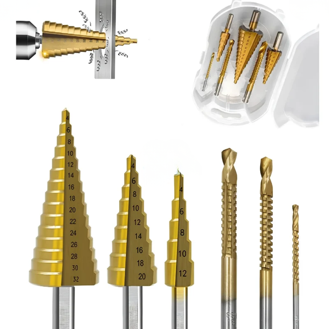DrillPro™ 🔧 - Set brocas escalonadas 6 piezas ✨