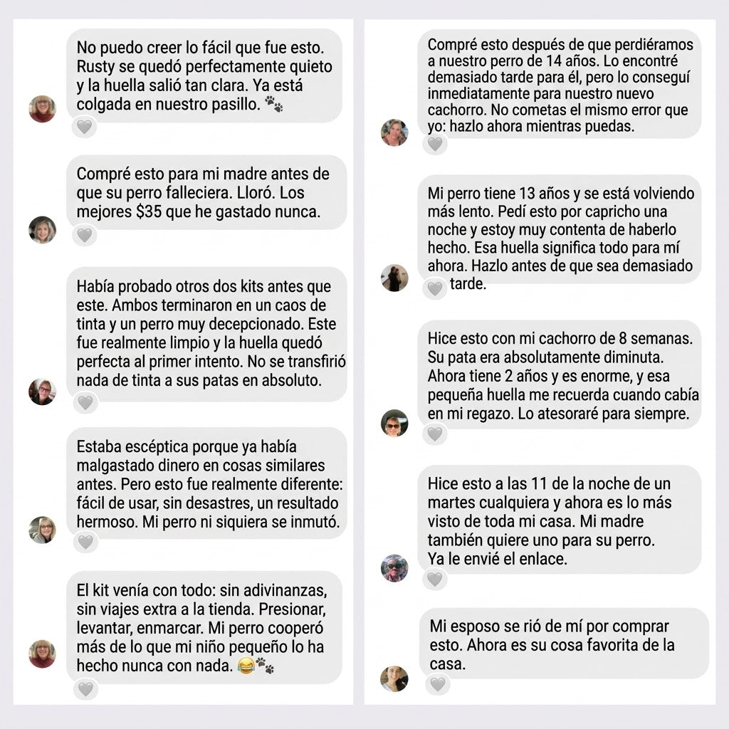 El paquete de huellas de patas de arcilla