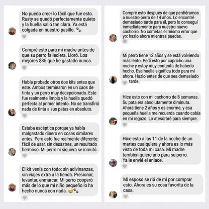 El paquete de huellas de patas de arcilla