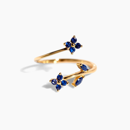 Anillo Flora Zafiro