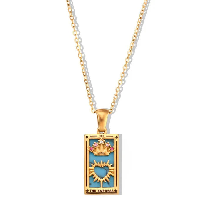 Colección Tarot - Collares con Colgantes de las Cartas (Chapado en Oro 18K)