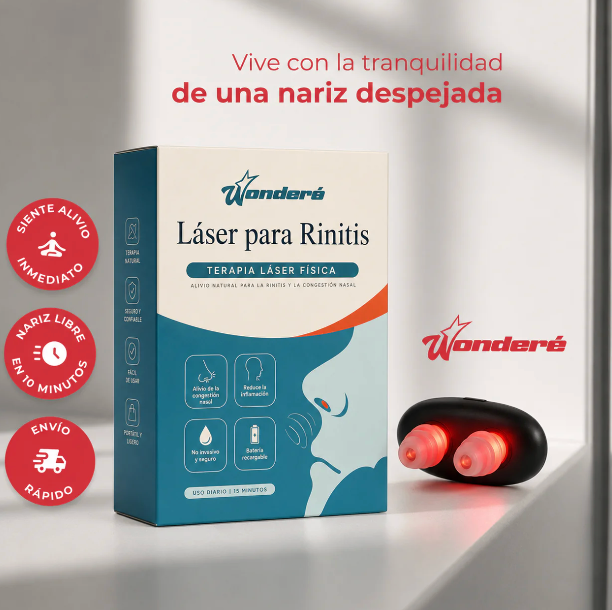 Mintimal terapia nasal con luz roja