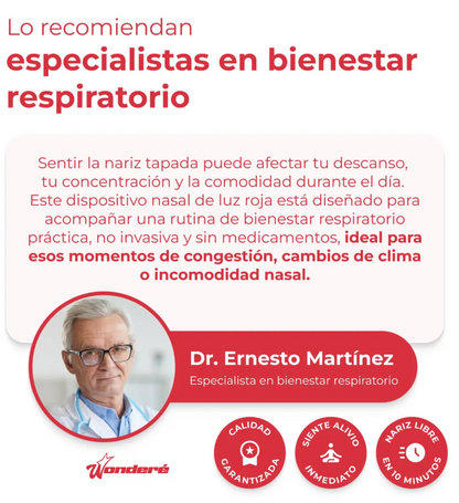 Mintimal terapia nasal con luz roja