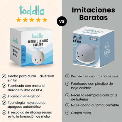 Juguete de baño de ballena feliz Toddla™
