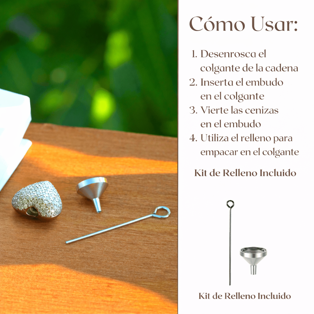 Collar de urna "Siempre en mi corazón"