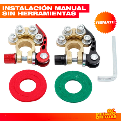 Kit Conector Rápido a Terminal de Batería – Conecta la Batería Firme y Sin Chispas