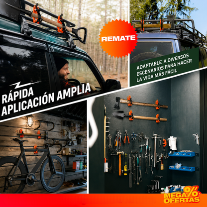 Set x4 Soportes Liberación Rápida para herramientas