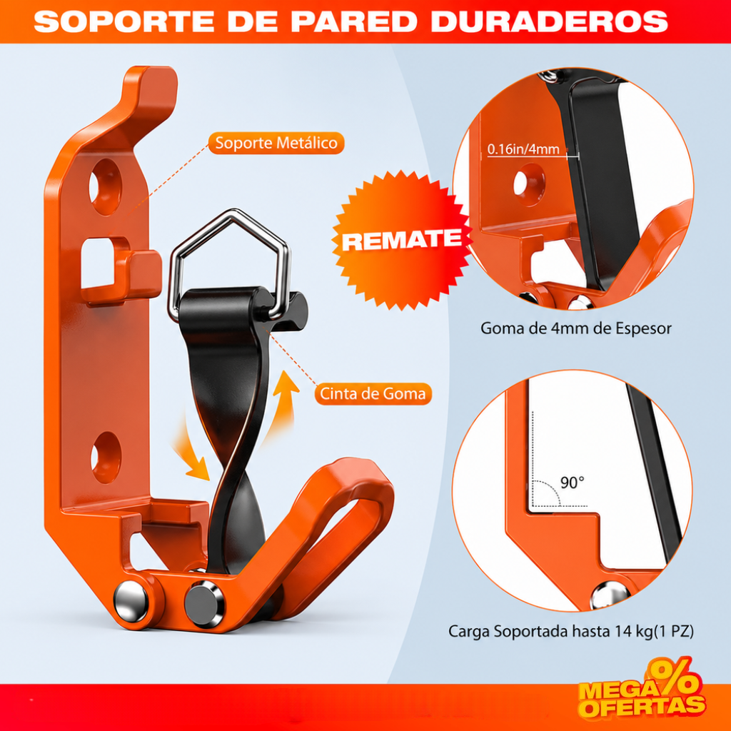 Set x4 Soportes Liberación Rápida para herramientas