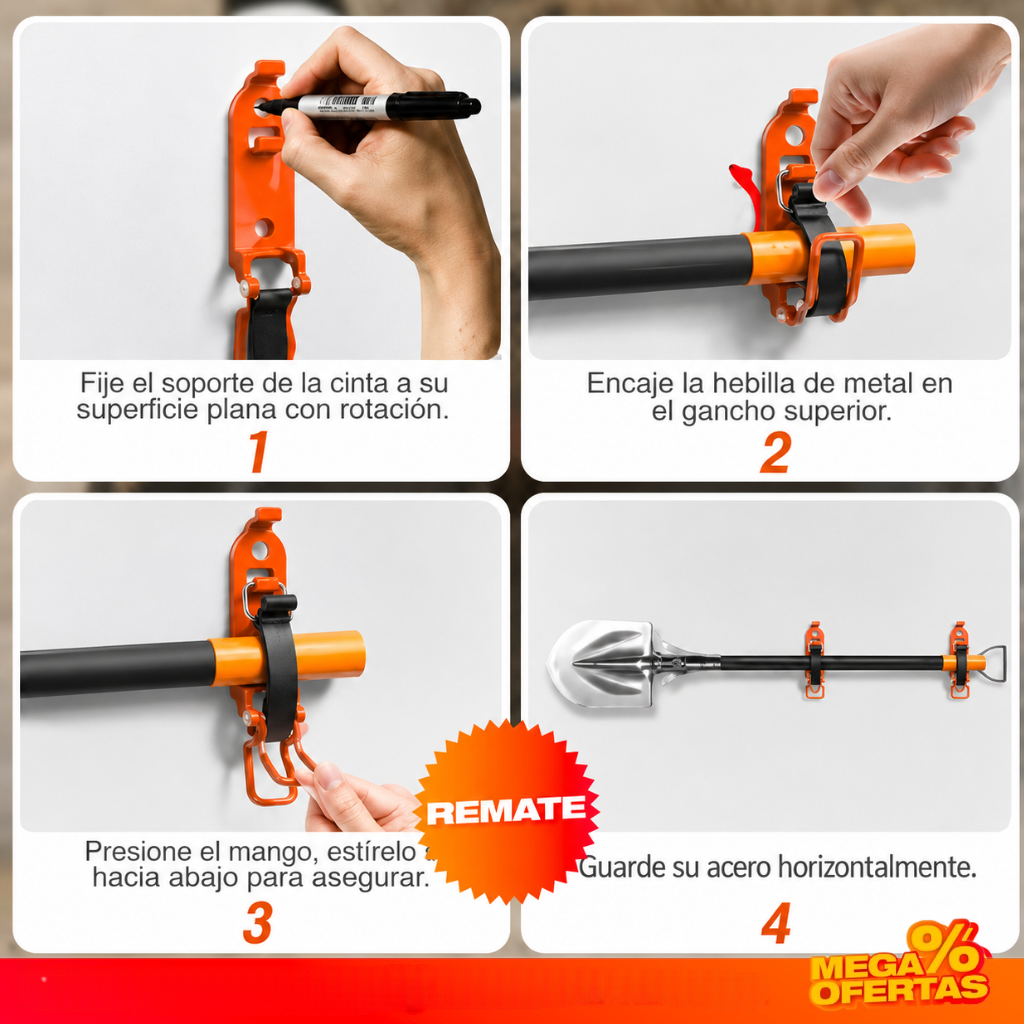 Set x4 Soportes Liberación Rápida para herramientas