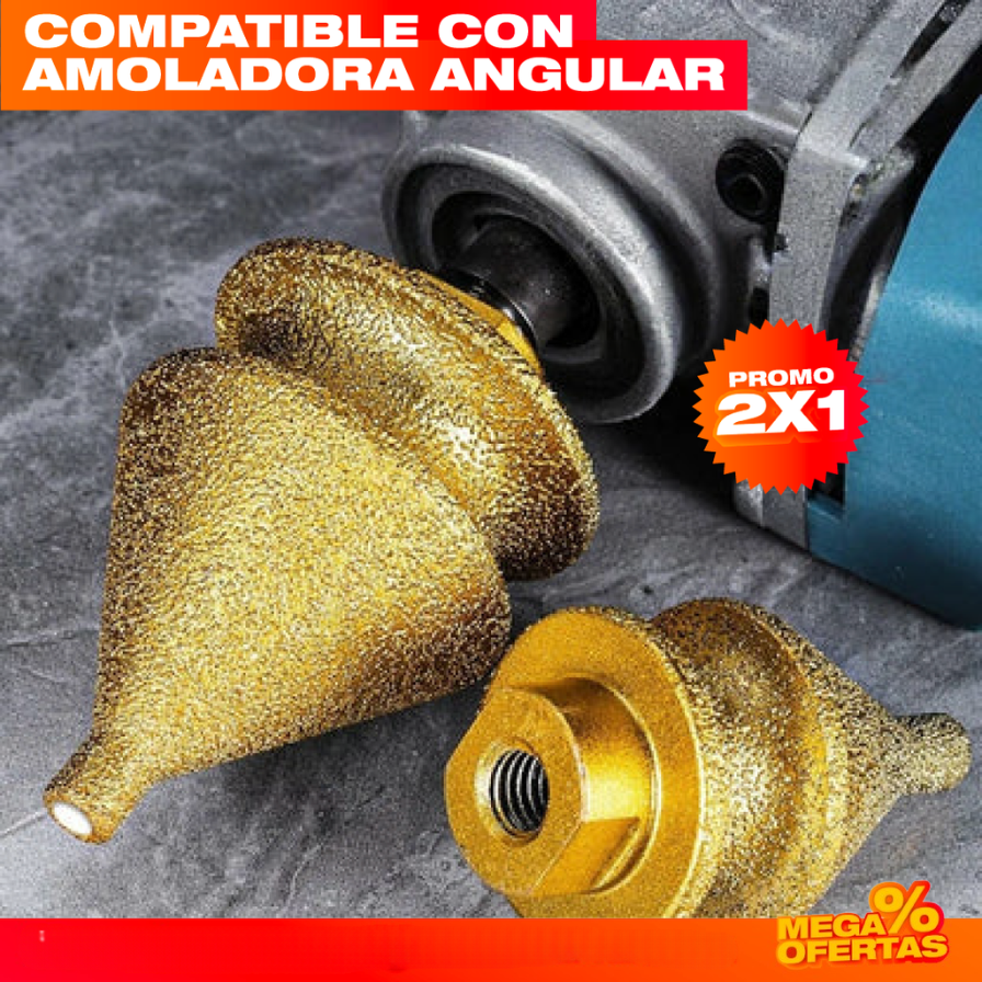 Promo 2x1 Brocas Diamantadas de Avellanado y Biselado