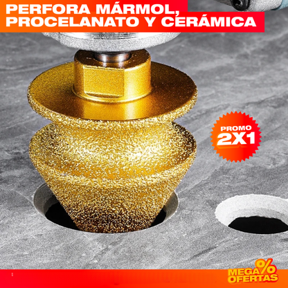 Promo 2x1 Brocas Diamantadas de Avellanado y Biselado