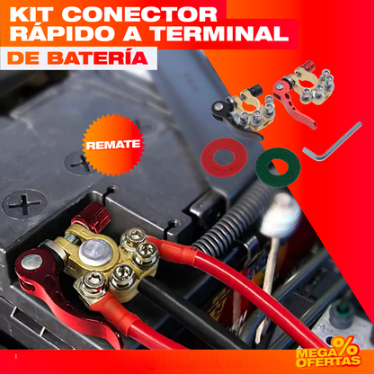 Kit Conector Rápido a Terminal de Batería – Conecta la Batería Firme y Sin Chispas