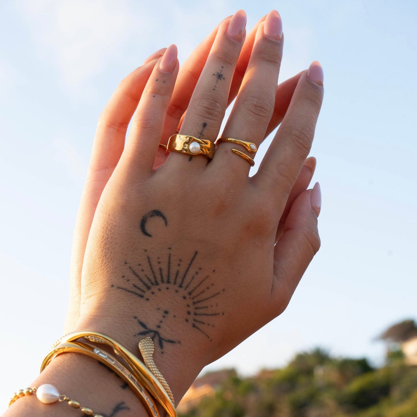 Anillo Celeste  (Ajustable)