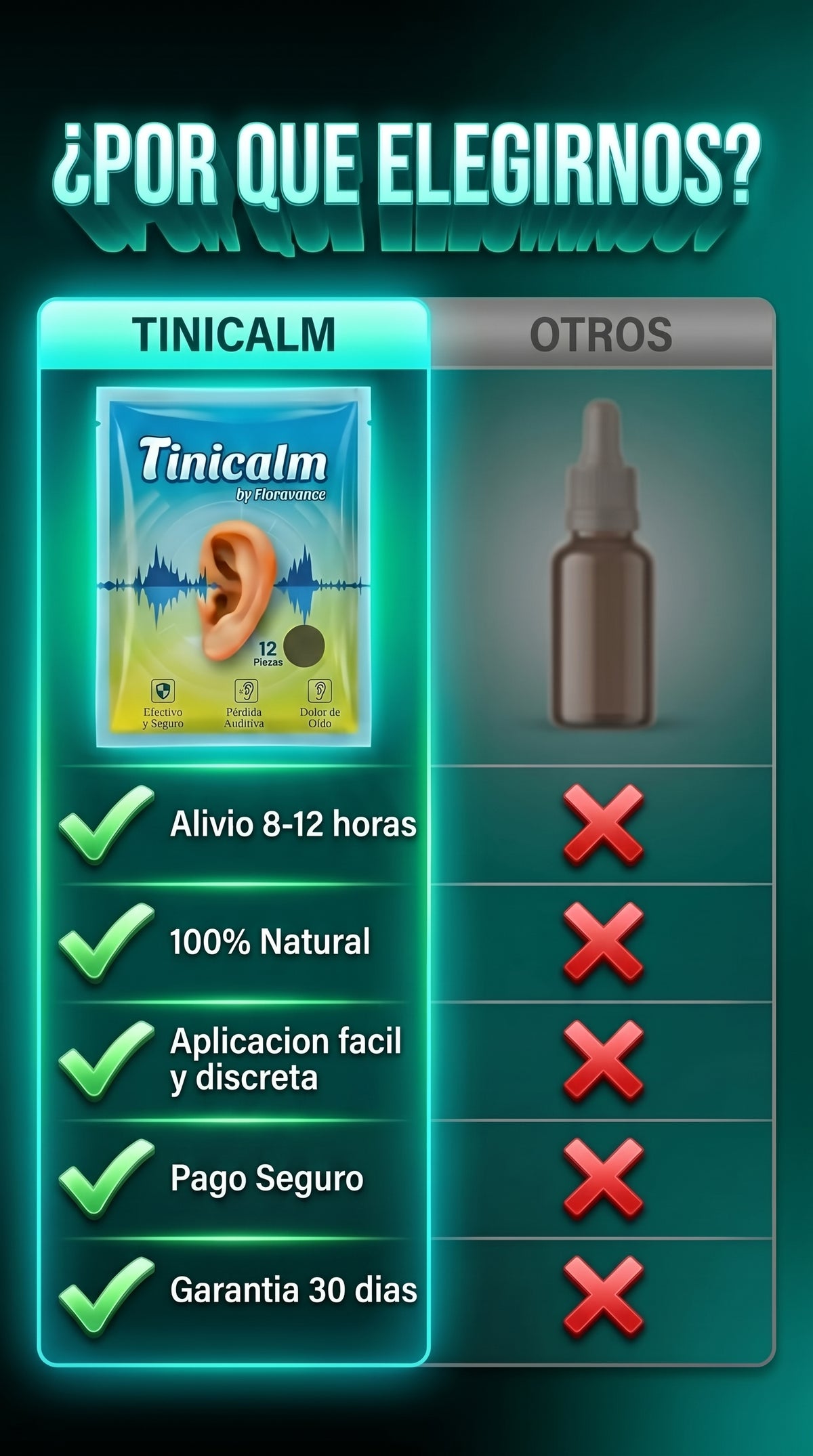Parches herbales para el zumbido de oído