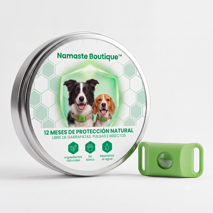 Collar 12 Meses de Protección Antipulgas y Garrapatas 100% Natural para Perros