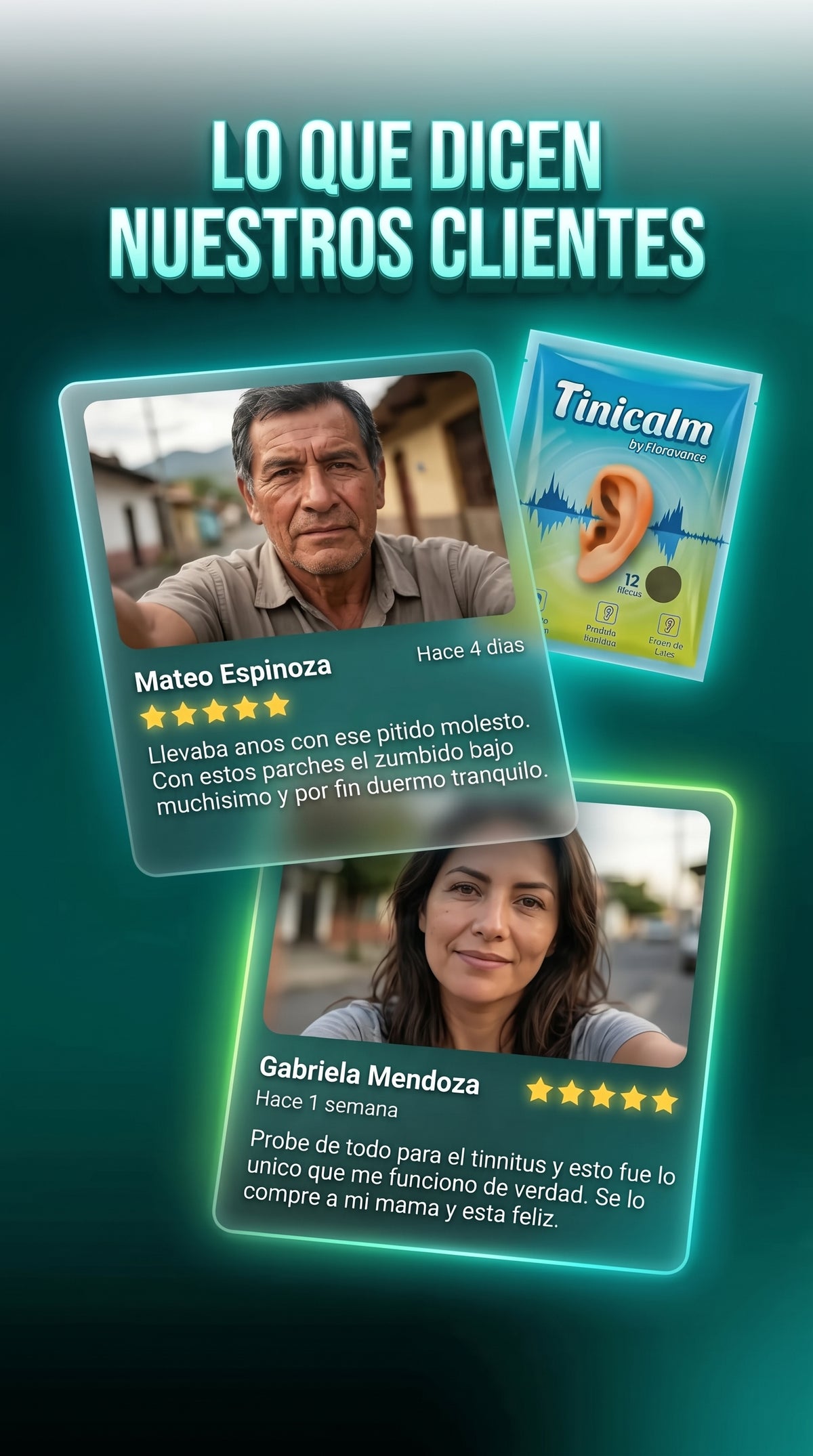 Parches herbales para el zumbido de oído