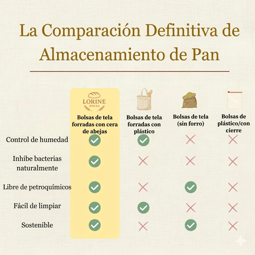 Bolsas de pan premium 100% algodón y cera de abeja