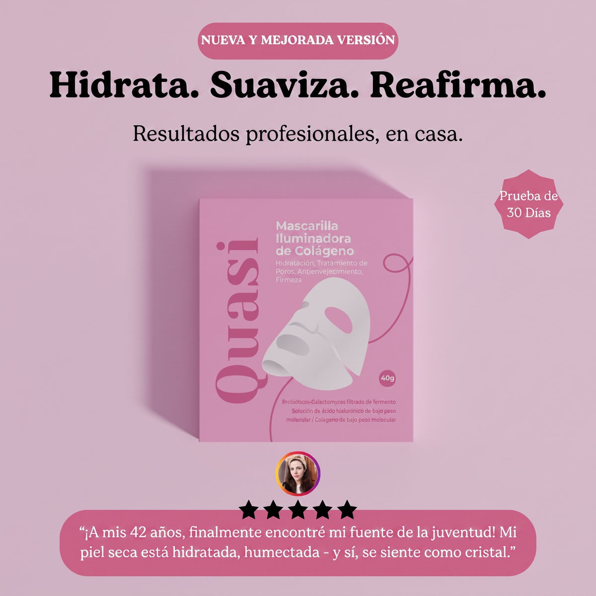 Mascarilla de colágeno para un brillo radiante 2.0