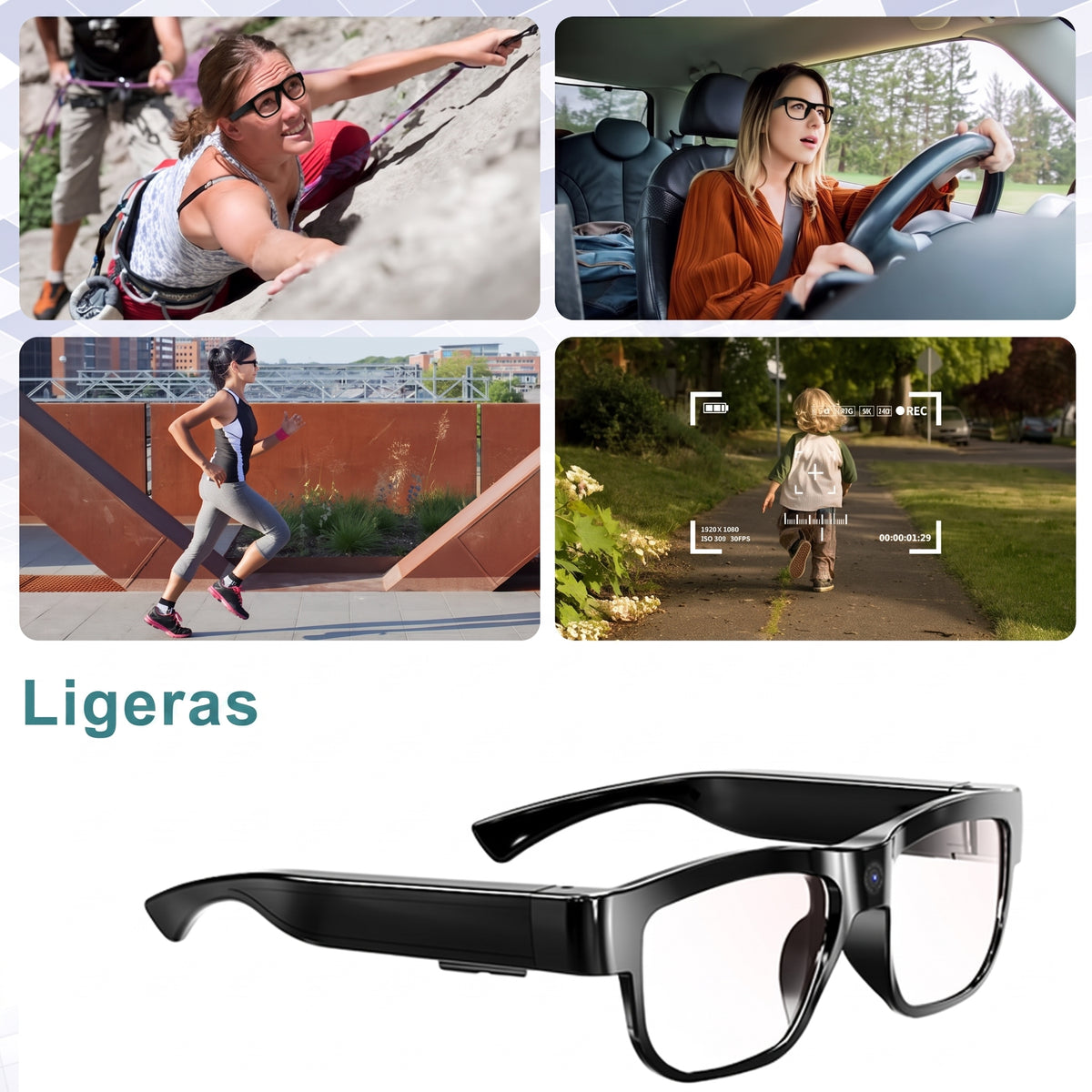 Gafas Cámara HD Portátiles