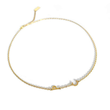Collar + brazalete personalizada con iniciales laterales