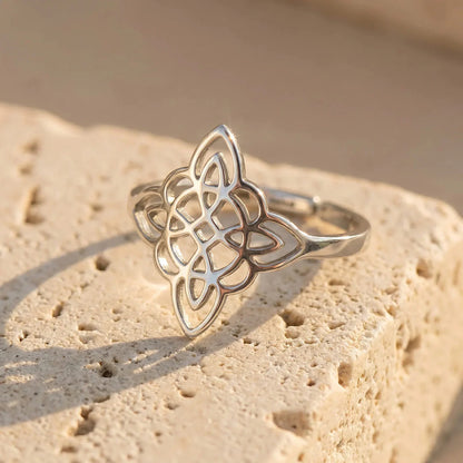 Anillo ajustable "Protección eterna" - Nudo de bruja