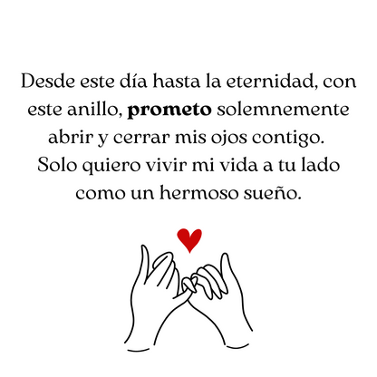 Anillo Promesa de Amor - Juego de anillos de pareja