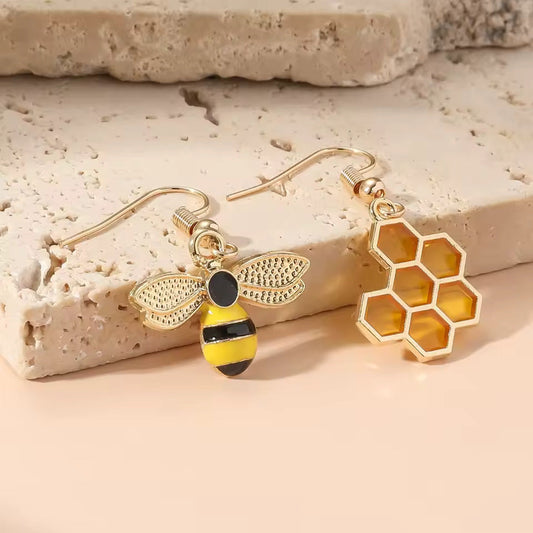 Conjunto de Aros Abeja & Flor